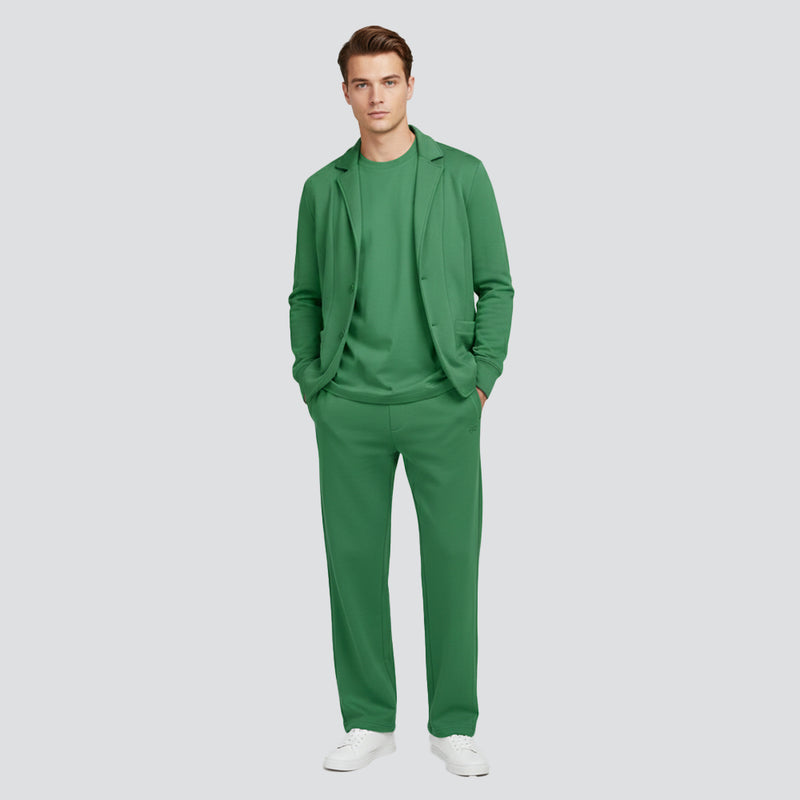 jogging droit vert émeraude